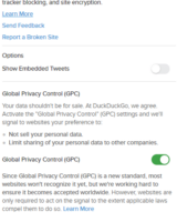 Navega de forma segura con DuckDuckGo Privacy Essentials 1 Mas Ajustes que ofrece la extencion