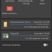 File Manager: El Mejor Gestor de Archivos en 2026 8 Lista de almacenamiento conectado al dispositivo
